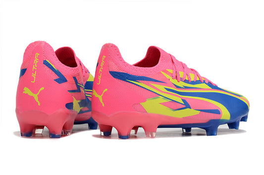 Puma ultra ultimate, pink/blue/yellow, available in FG.
