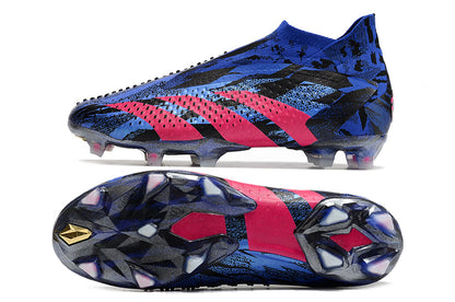 adidas predator elite fg laceless in blue/black/pink