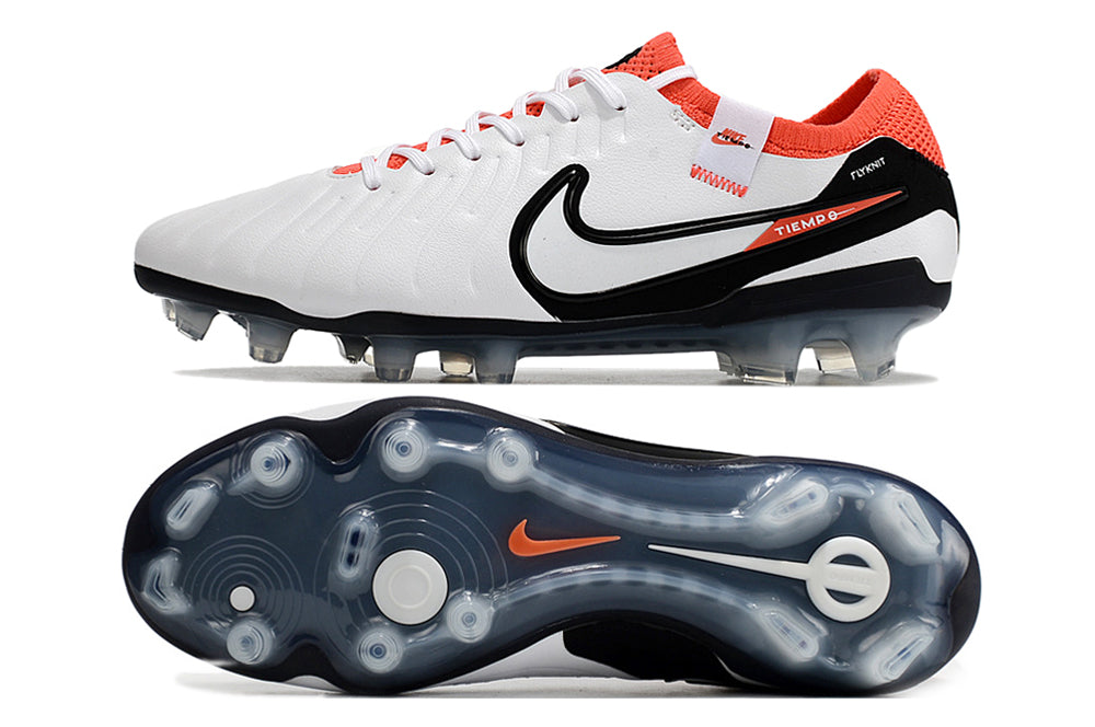 nike tiempo X legend elite fg white/black