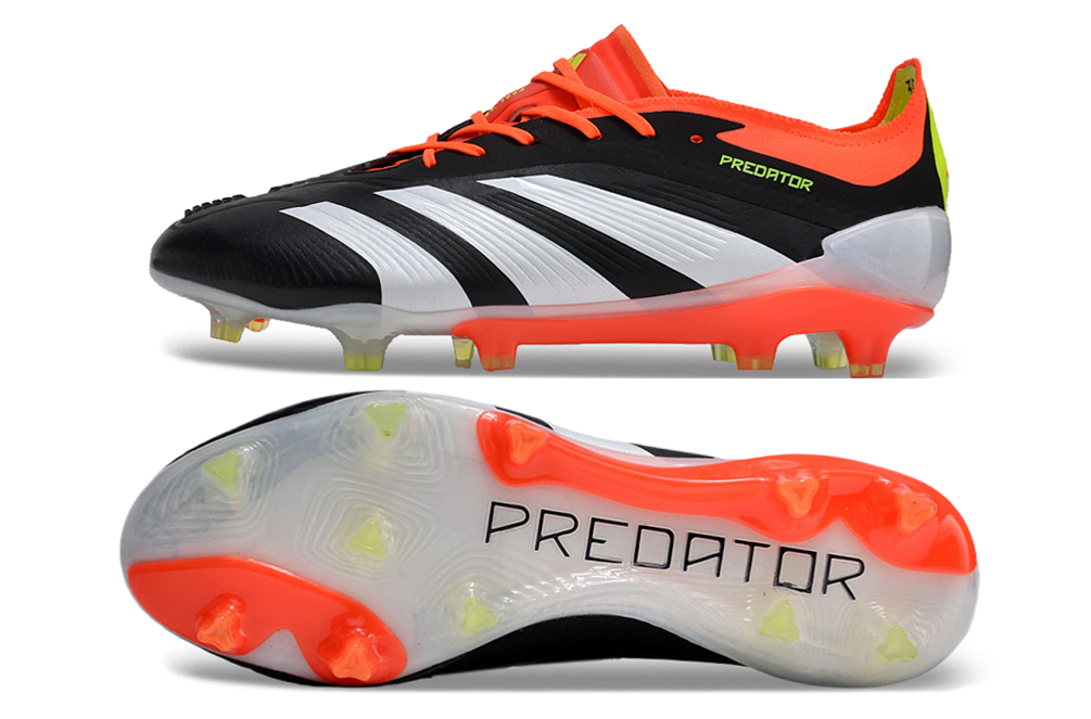 adidas predator elite fg in black/orange