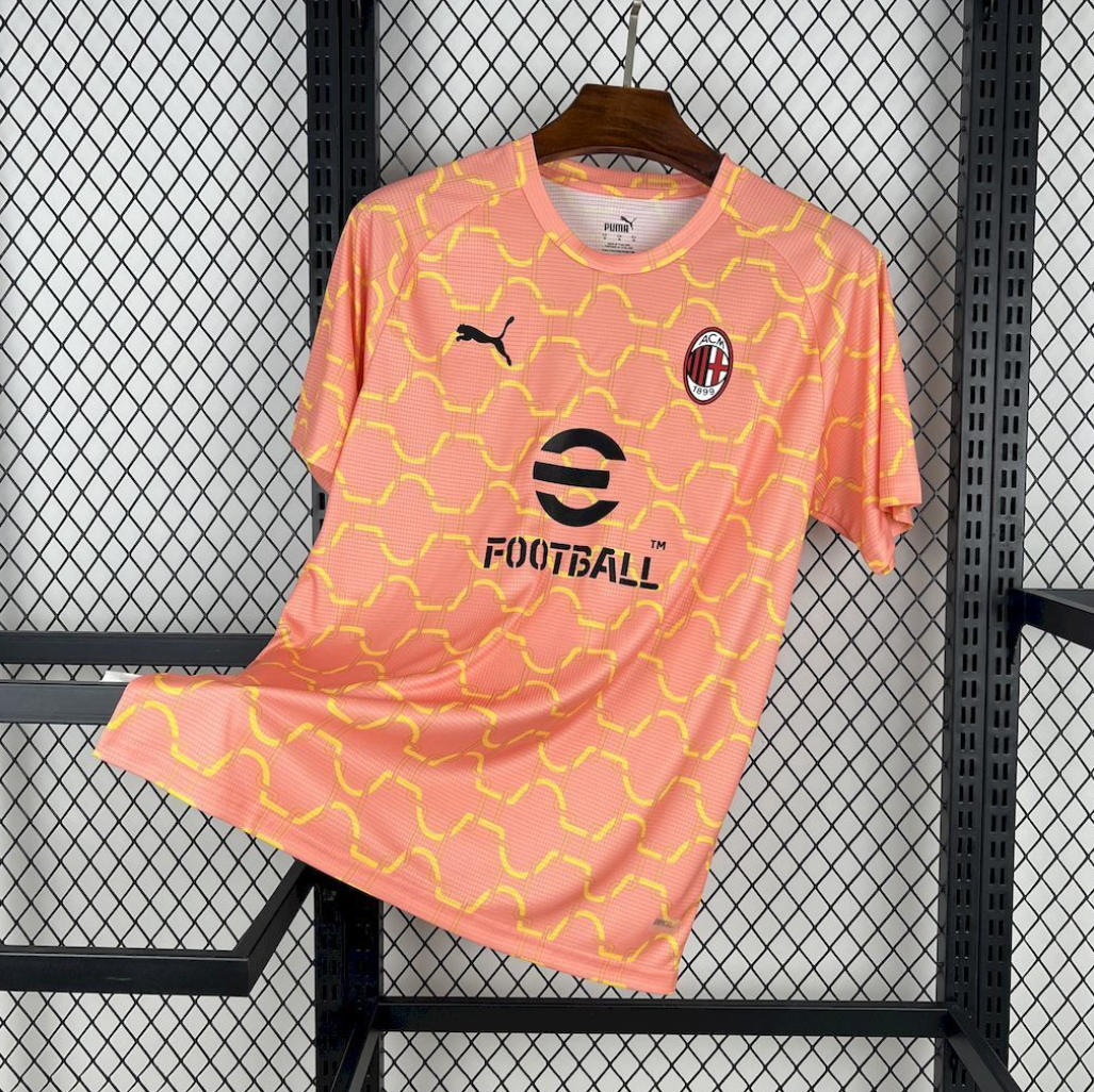 AC Milan 2025/26 Pre-Match Jersey in Light Orange