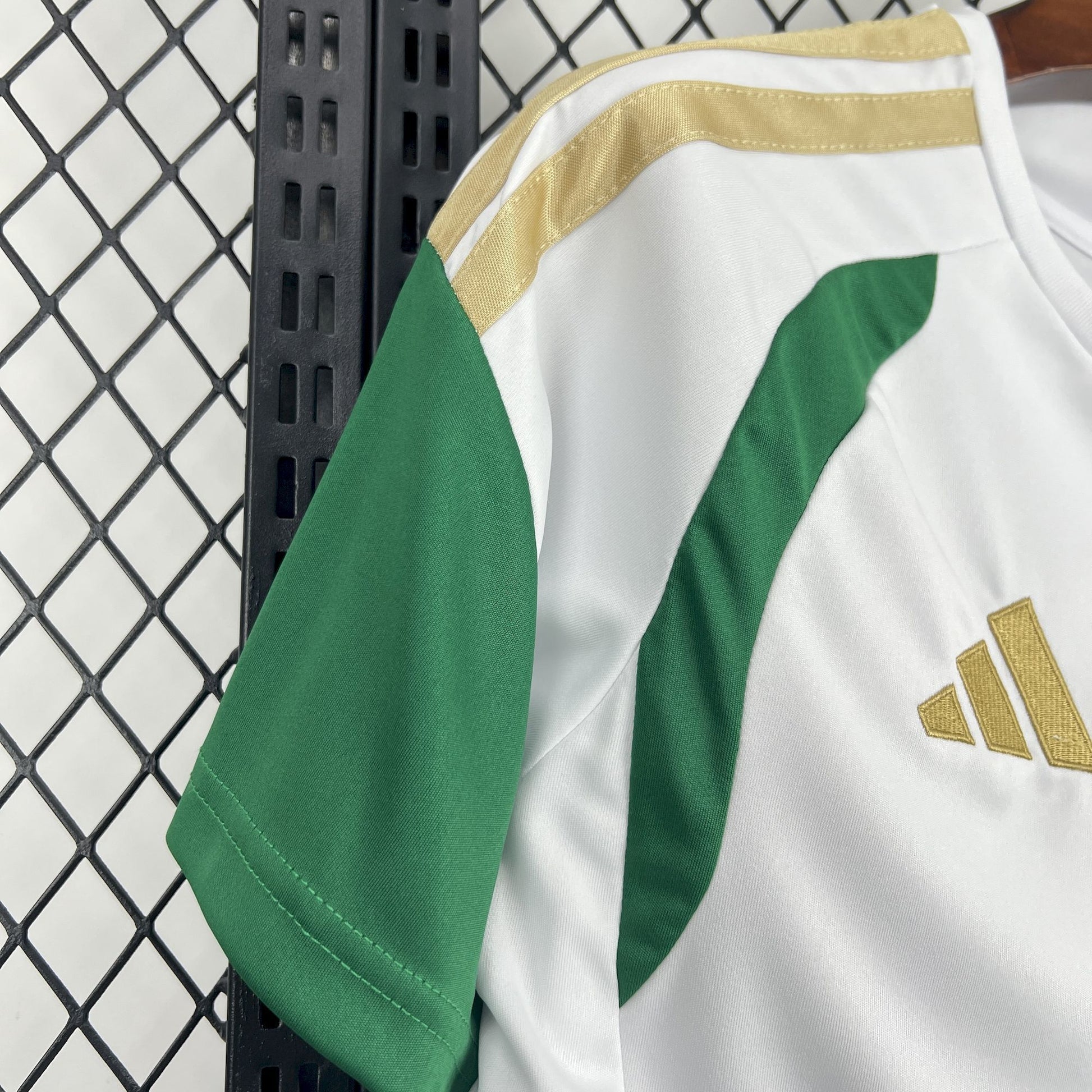Shoulder view of the Adidas Italy 2026 World Cup Pro Training White Jersey