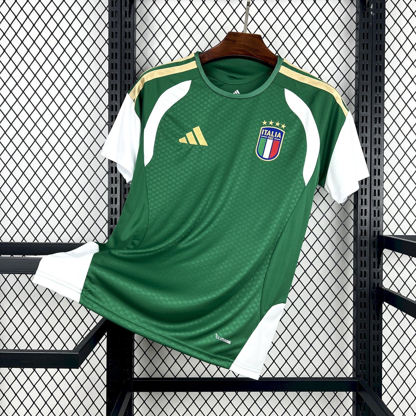 front view of the Adidas Italy 2026 World Cup Training Green Jersey