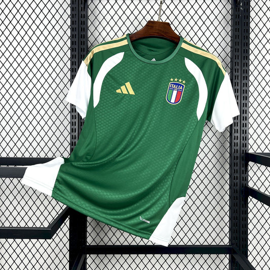 front view of the Adidas Italy 2026 World Cup Training Green Jersey