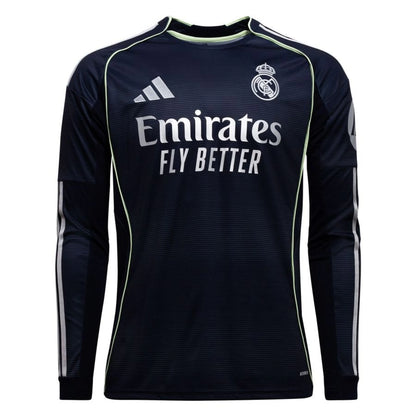 Adidas Real Madrid 2025/26 Away Long Sleeve Jersey