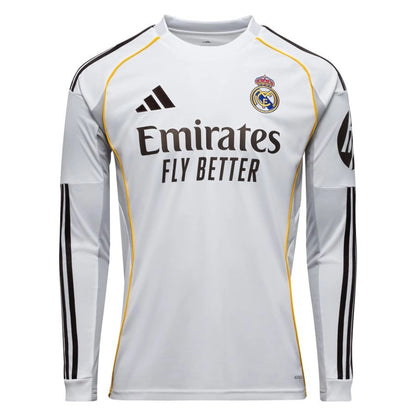 Adidas Real Madrid 2025/26 Home Long Sleeve Jersey
