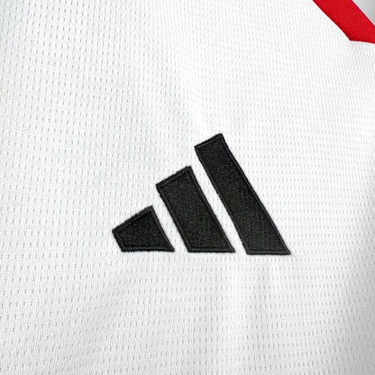 Close-up of Adidas logo on the Adidas UAE 2026 World Cup Home White Jersey.