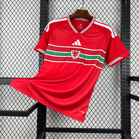 front view of the Adidas Wales 2026 World Cup Home Jersey