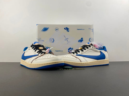 Air Jordan 1 Retro Low OG SP x Fragment x Travis Scott 'Sail Military Blue' (2025) Sail/Black-Muslin-Military Blue DM7866-104