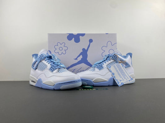 Air Jordan 4 Retro WMNS 'Forget Me Not' (2025) White/Aluminum-Blue Tint-Oil Green HV0823-100