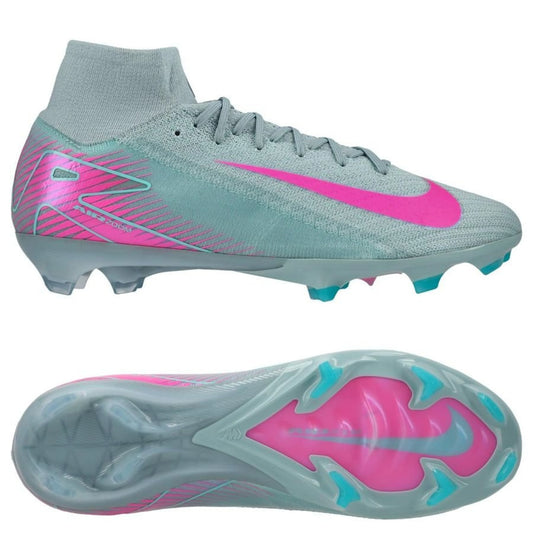  Air Zoom Mercurial Superfly 10 Elite FG "Prism" Pack in a Blue/Pink colorway