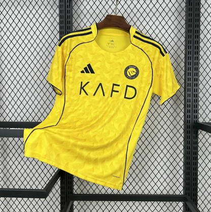 Al-Nassr 25/26 Home Yellow Football Short Sleeve Jersey Designed By Adidas
