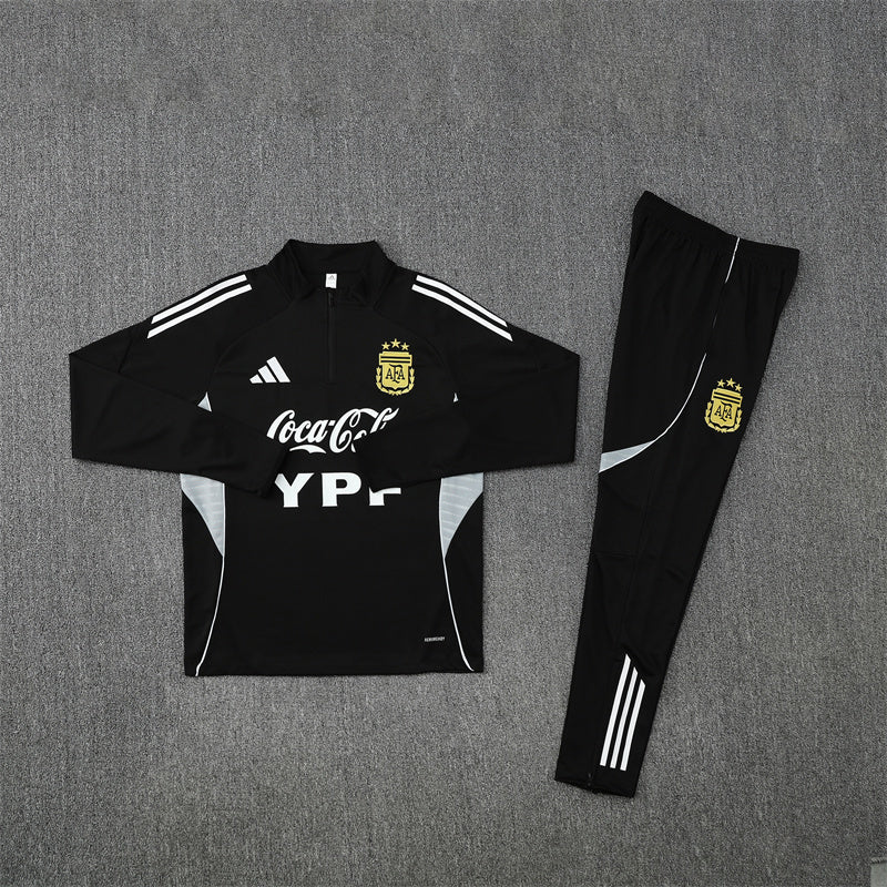 Argentina 25/26 Quarter-Zip Tracksuit full black