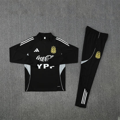 Argentina 25/26 Quarter-Zip Tracksuit full black