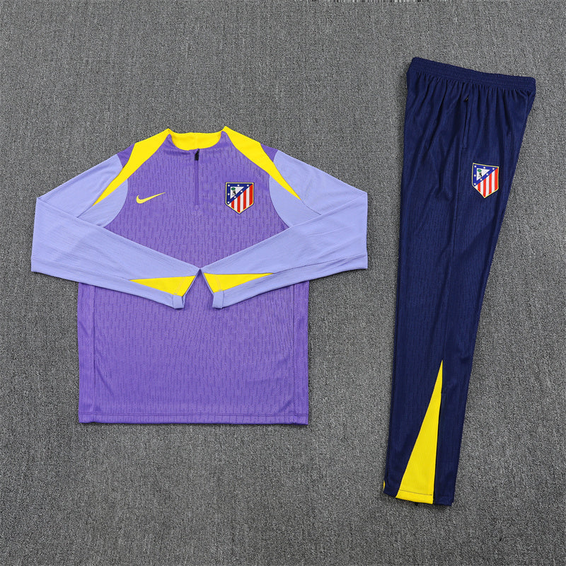 Atlético Madrid 25/26 Quarter-Zip Tracksuit Purple/Pink/Navy colorway