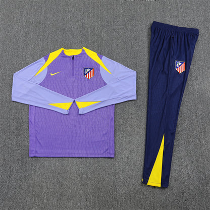 Atlético Madrid 25/26 Quarter-Zip Tracksuit Purple/Pink/Navy colorway