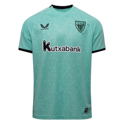front view of the Castore Athletic Bilbao 2025/26 Away Shirt in Blue/White/Red