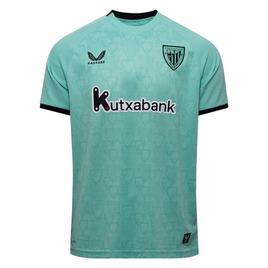 front view of the Castore Athletic Bilbao 2025/26 Away Shirt in Blue/White/Red