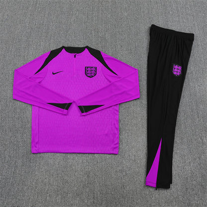 England 25/26 Quarter-Zip Tracksuit with purple top and navy pants