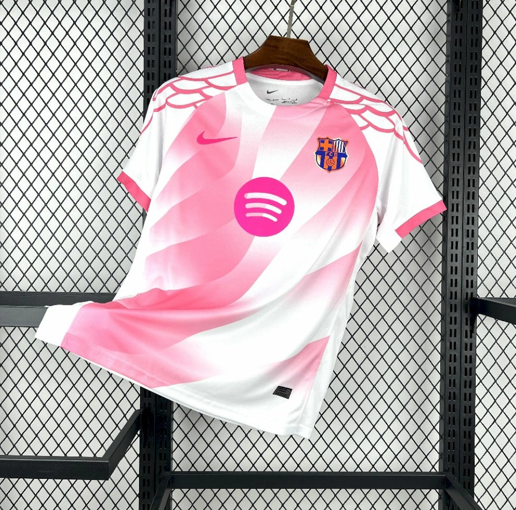 FC Barcelona 2025/26 White and Pink Special Edition Jersey
