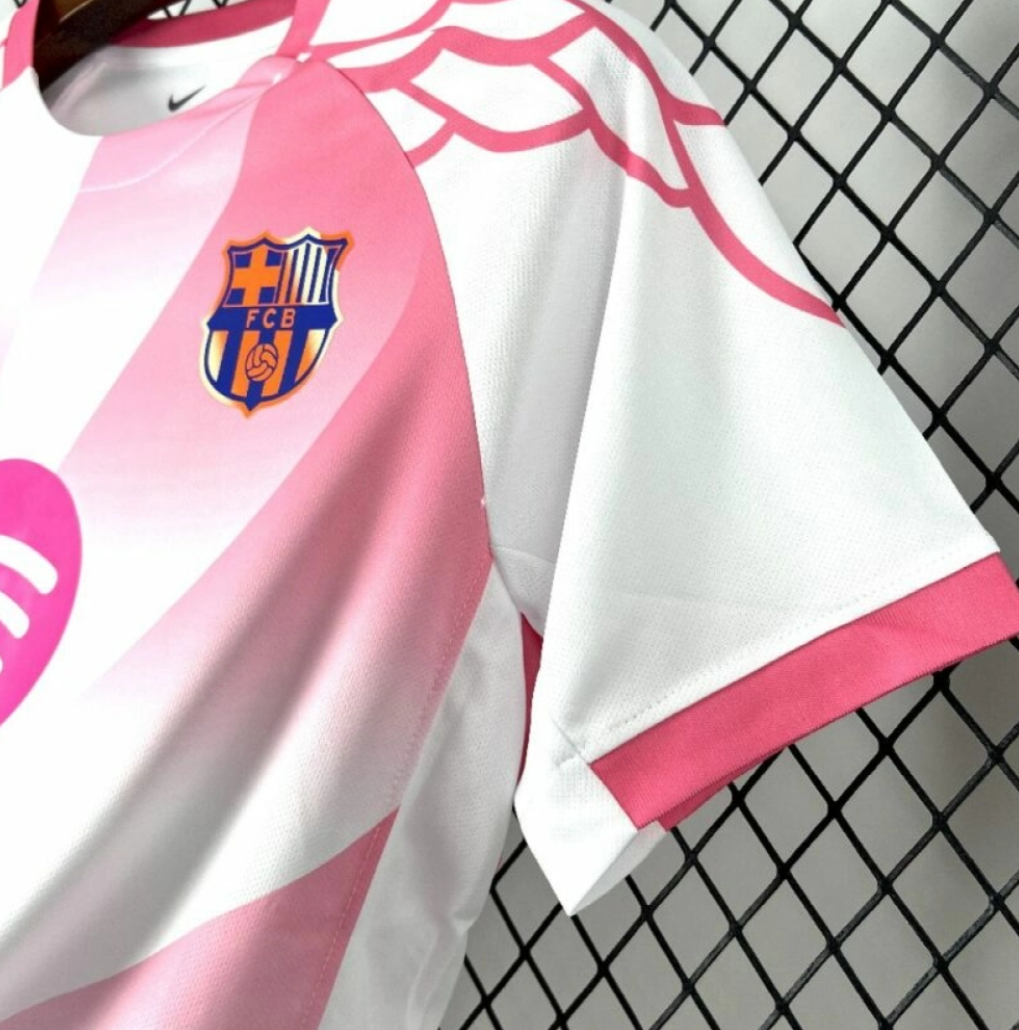 FC Barcelona 2025/26 White and Pink Special Edition Jersey
