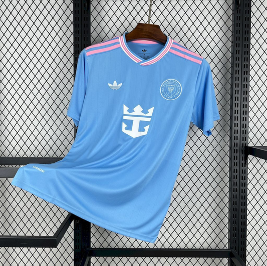 Inter Miami 25/26 Third Blue Football Short Sleeve Jersey Designed by Adidas