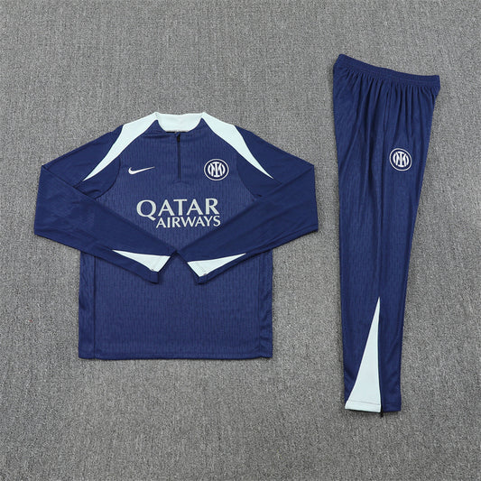 Inter Milan 25/26 Quarter-Zip Tracksuit full blue colorway
