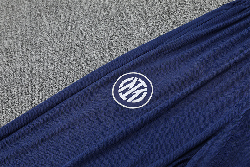 Inter Milan 25/26 Quarter-Zip Tracksuit pants view showing team logo