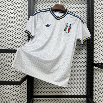 Italy 2026 Away World Cup White Jersey with Italian flag design and Adidas logo.
