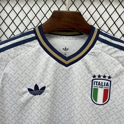 Italy 2026 Away World Cup White Jersey with Adidas logo and Italian flag.