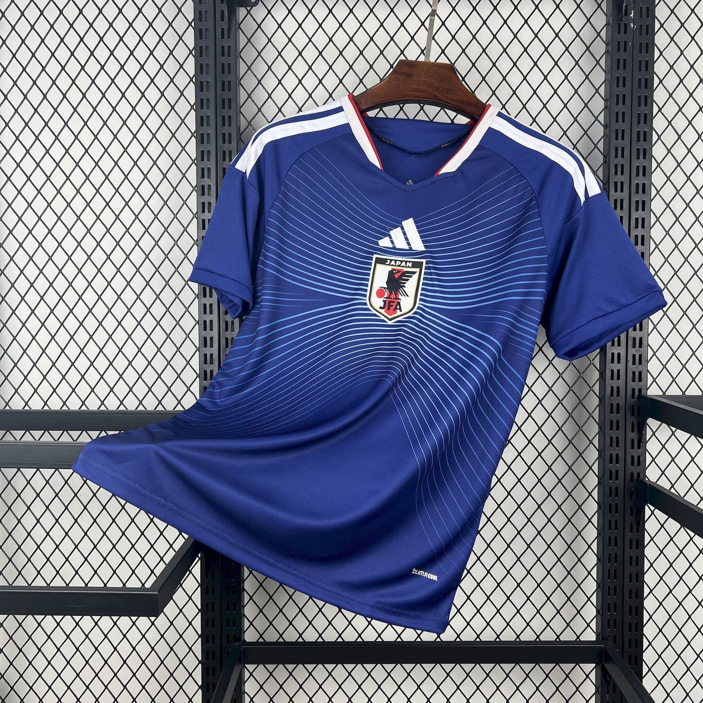 Front view of the Japan 2026 Home Blue Jersey.