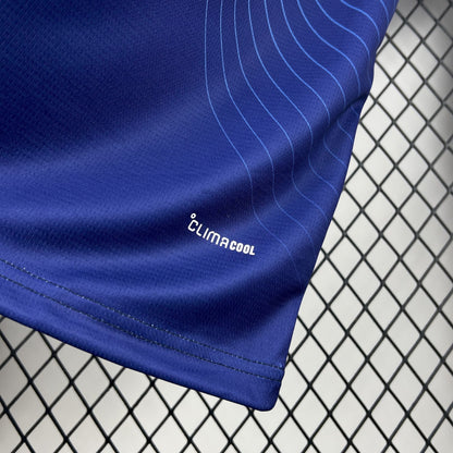 Japan 2026 Home Blue Jersey - Blue fabric with 'ClimaCool' logo.