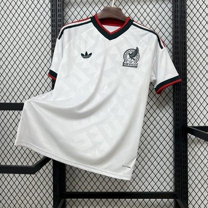 Front view of the Mexico 2026 Away World Cup White Jersey with Adidas logo and team logo.