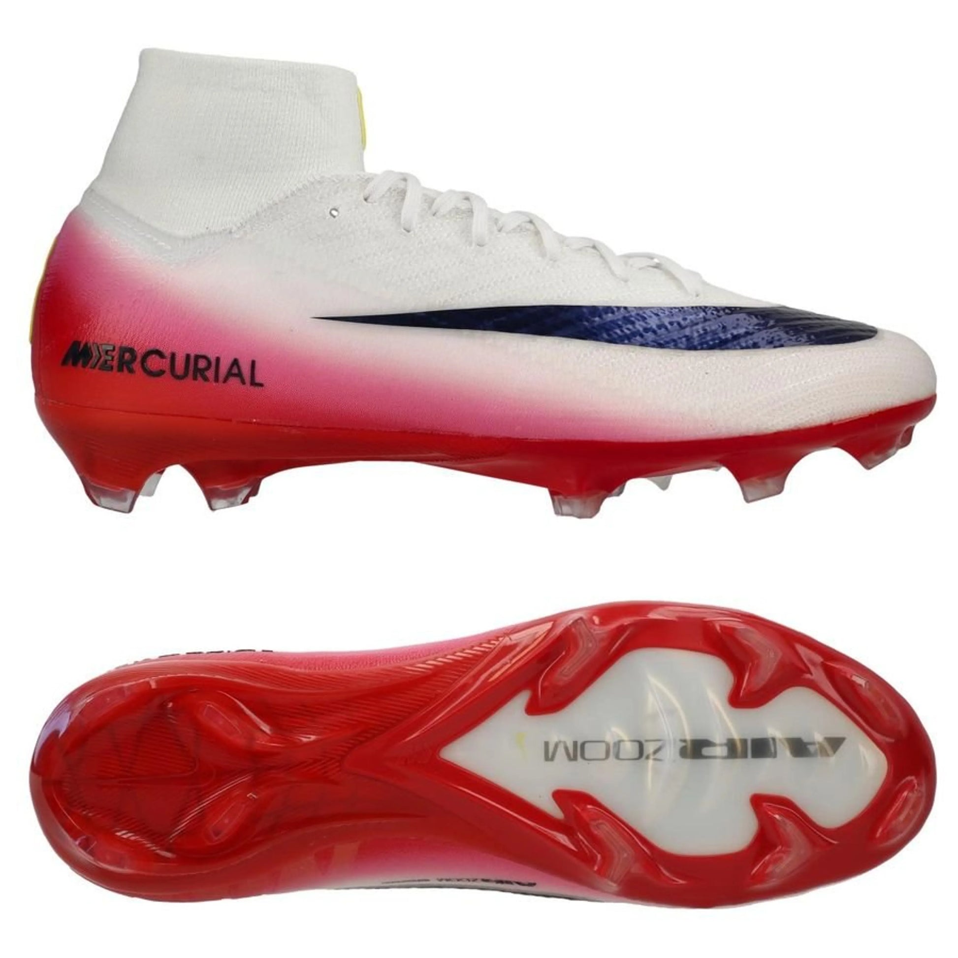 Nike Air Zoom Mercurial Superfly 10 Elite FG "Fear Nothing" Pack in a White/Black/Red colorway