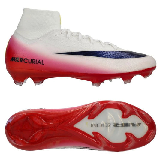 Nike Air Zoom Mercurial Superfly 10 Elite FG "Fear Nothing" Pack in a White/Black/Red colorway