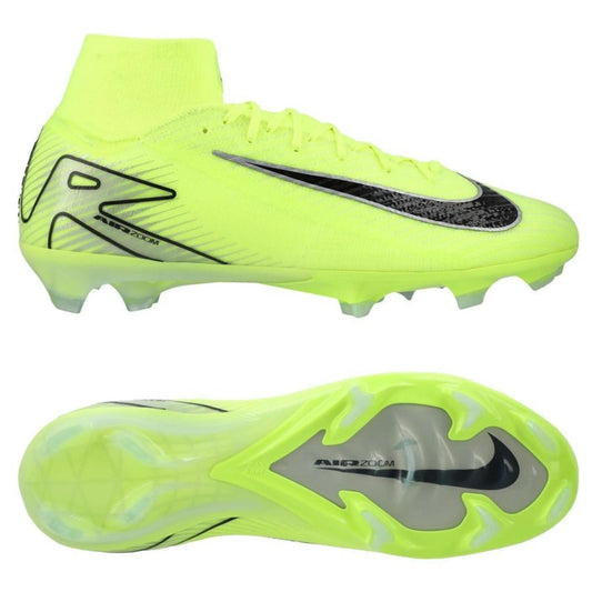 Nike Air Zoom Mercurial Superfly 10 Elite FG "Mad Voltage" Pack in a Neon/Black colorway