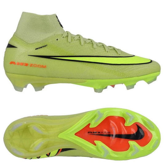 Nike Air Zoom Mercurial Superfly 10 Elite FG "Max Voltage" Pack in a Green/Yellow colorway