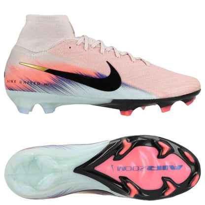 Nike Air Zoom Mercurial Superfly 10 Elite FG "United Chapter 2" Pack in a Pink/Blue/Black colorway