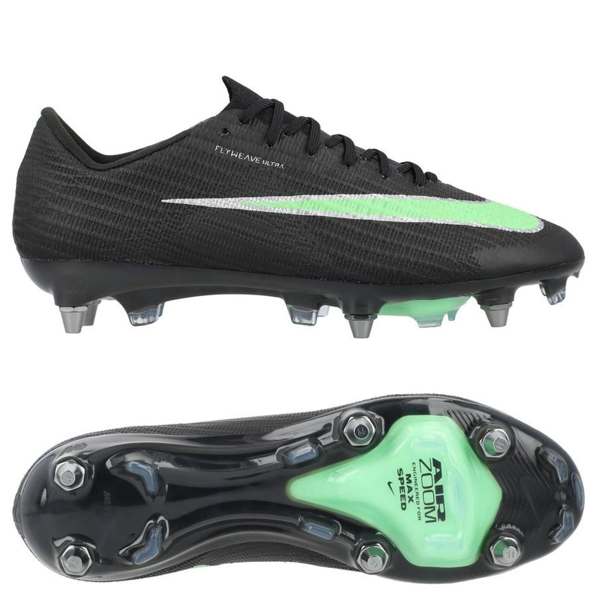 Nike Air Zoom Mercurial Superfly 11 Elite SG-PRO in Black/Green from the Shadow Pack