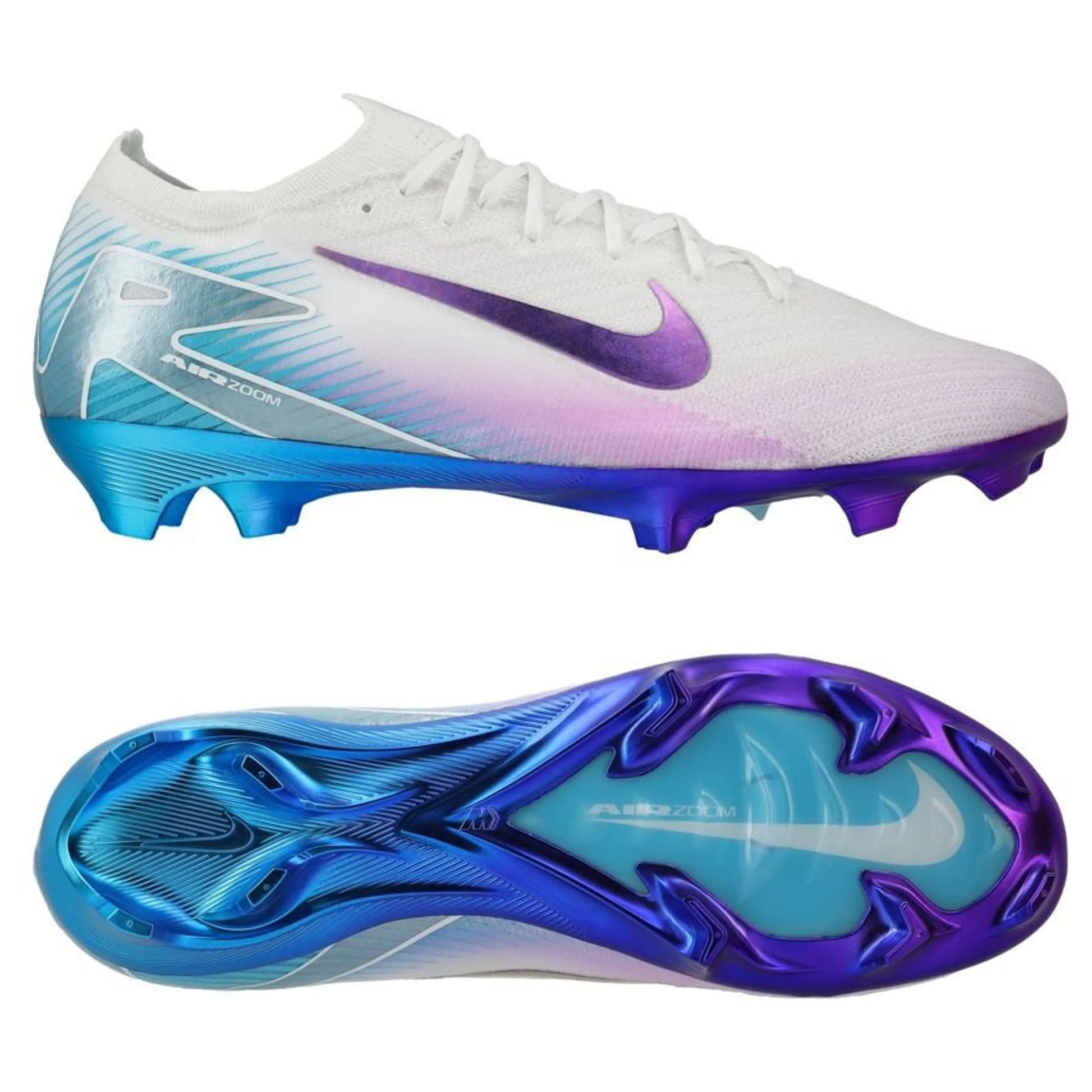 Nike Air Zoom Mercurial Vapor 16 Elite FG "Chromatic" Pack in a White/Blue colorway