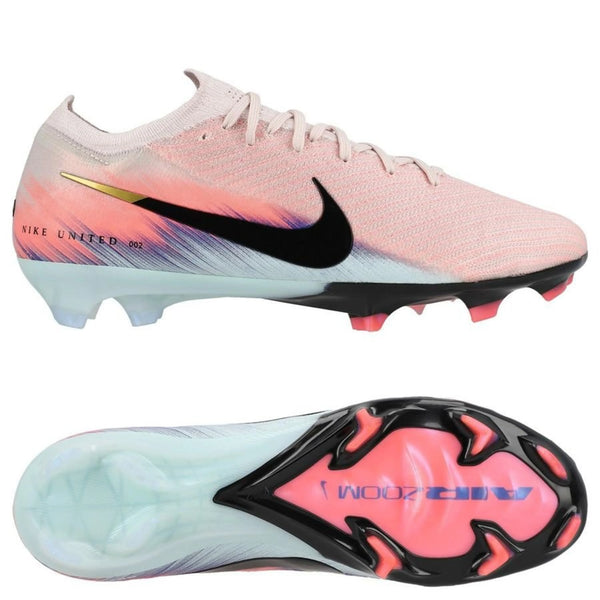 Nike Air Zoom Mercurial Vapor 16 Elite FG "United Chapter 2" Pack in a Pink/Blue/Black colorway