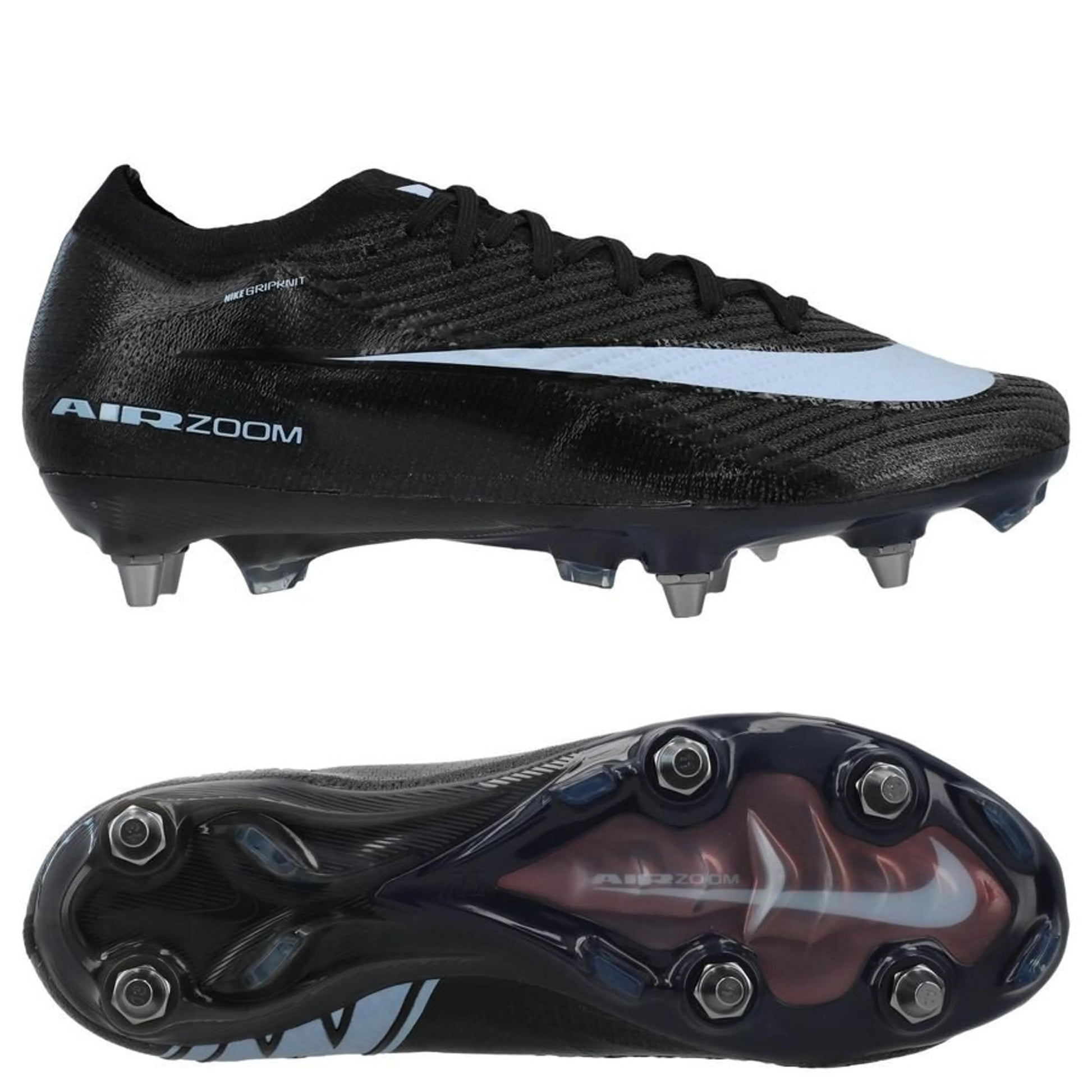Nike Air Zoom Mercurial Vapor 16 Elite SG-PRO in Black/Blue from the stealthy Shadow Pack