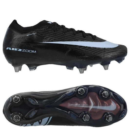Nike Air Zoom Mercurial Vapor 16 Elite SG-PRO in Black/Blue from the stealthy Shadow Pack
