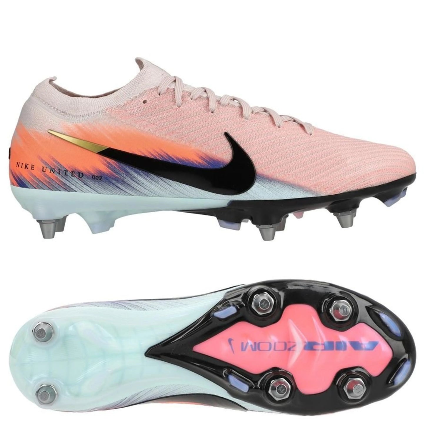 Nike Air Zoom Mercurial Vapor 16 Elite SG-PRO in Pink/Orange/Blue