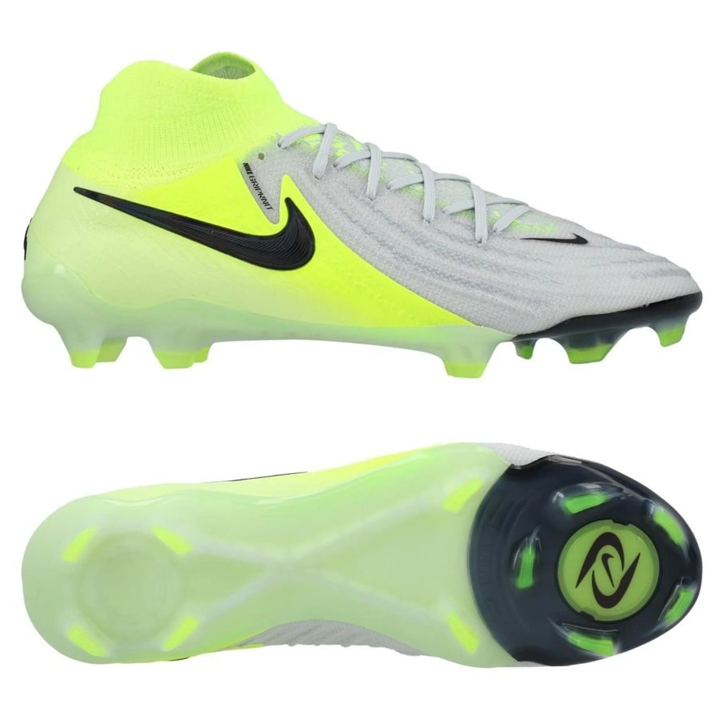 Nike Phantom Luna II Elite FG "Mad Voltage" Pack in a Silver/Black/Neon colorway