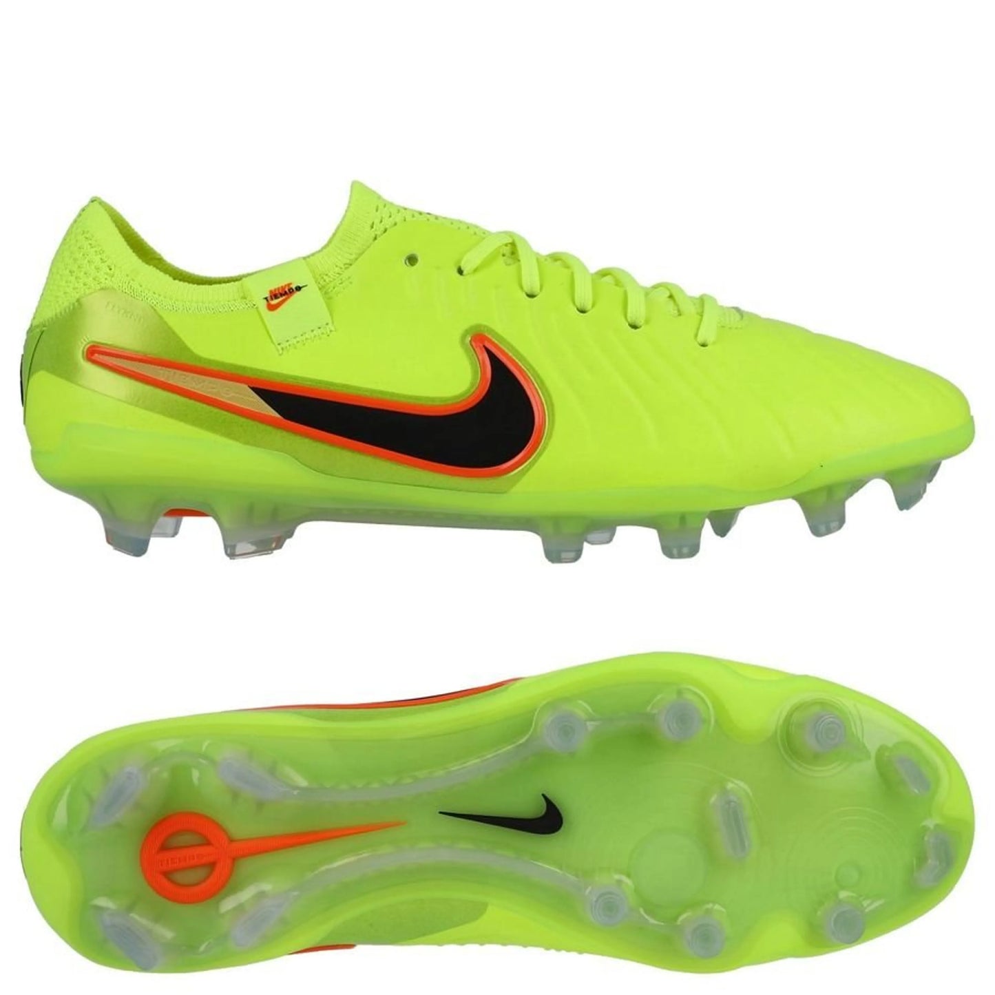 Nike Tiempo Legend 10 Elite FG "Max Voltage" Pack Neon/Black/Orange colorway