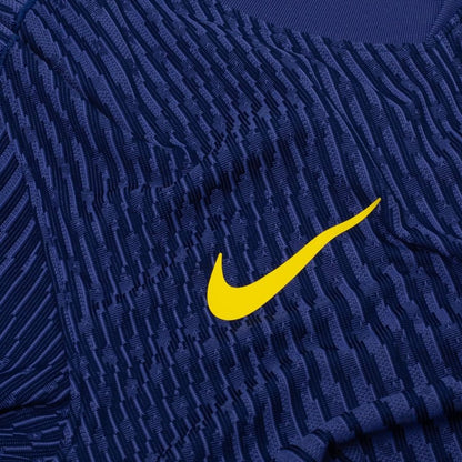 Nike logo view on the Atletico Madrid 2025/26 Away Navy Jersey