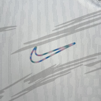 Nike logo view on the FC Barcelona 2025/2026 White Special Edition jersey