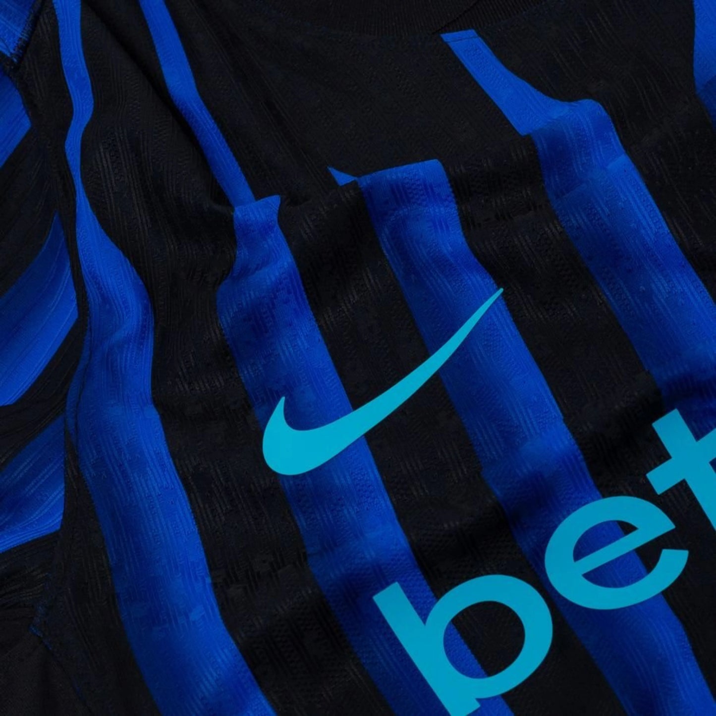 Nike logo view on the Inter Milan 2025/26 Home Blue & Black Jersey
