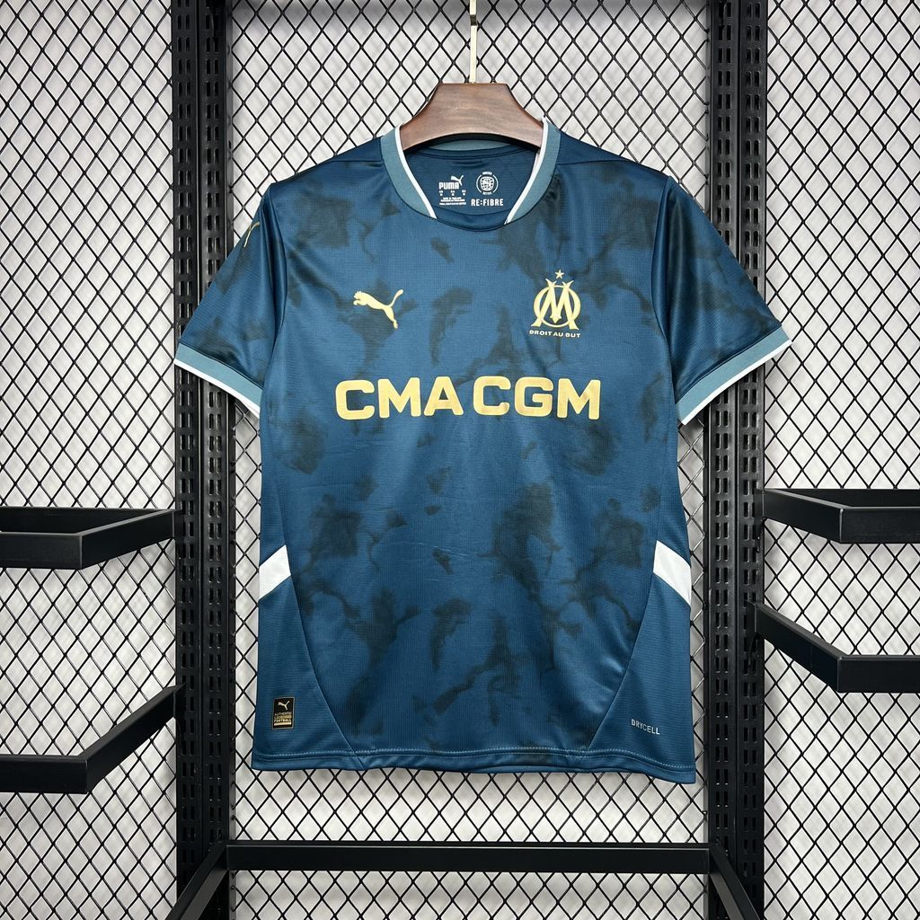 front view of the Olympique Marseille 24/25 Away Blue Jersey.